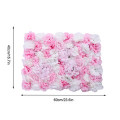 Flower Wall Panel 24″ x 16″ Artificial Roses Dahlias for Wedding & Party TOP