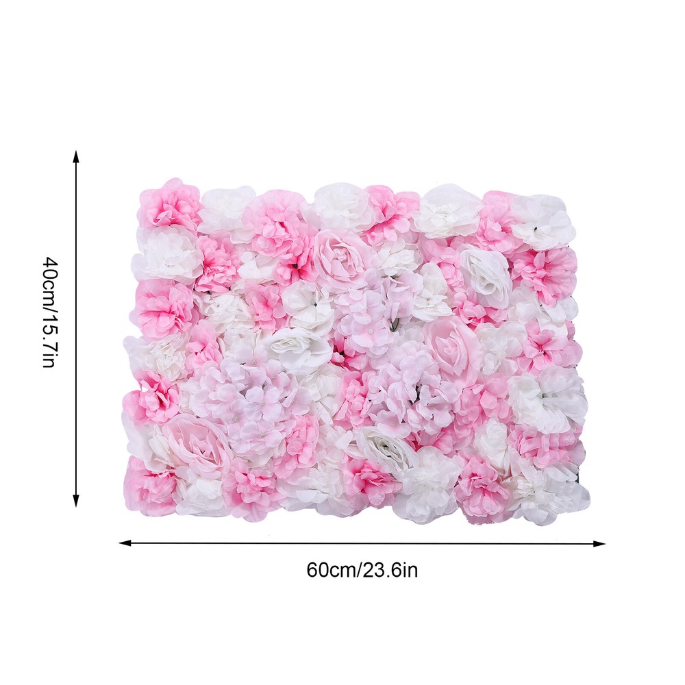 Flower Wall Panel 24″ x 16″ Artificial Roses Dahlias for Wedding & Party TOP