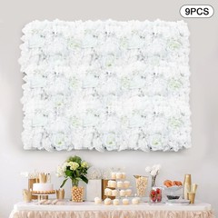 Flower Wall Backdrop 9pcs 40*60cm Artificial Flowers Floral Panels Wedding Decor