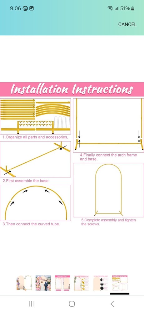 PLULON 7.2FT Arch Backdrop Stand with Arch Backdrop Cover Wedding Square Arch