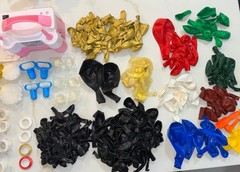 Balloon Arch Making Kit including 7ft Round Metal Arch with over 400 pcs