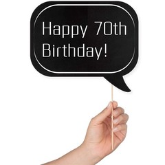 70th Birthday Photo Booth Props – 31-pc Selfie Set With 8 x 10-Inch Sign, 45 …