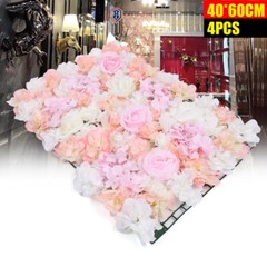 Artificial Rose Silk Flower Wall Panel Wedding Party Backdrop Decor 60cmX40cm