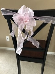 30 Blush Light Pink Pew Bows, 250 Chair Ties Wedding Or Party Decorations