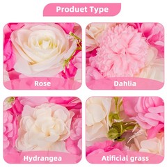 Flower Backdrop Wedding 12 Packs 15×15 in 3D Floral Rose Wall Panels Background