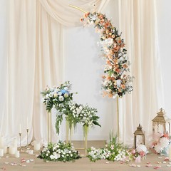 Ballon Arch Stand and 2 Flower Stands, Arch Backdrop Stand for Parties Wedding