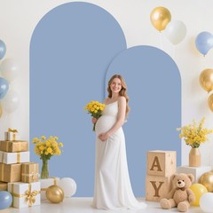 MODFUNS Dusty Blue Arch Cover 6&7.2ft Spandex Wedding Arch Backdrop Covers Set