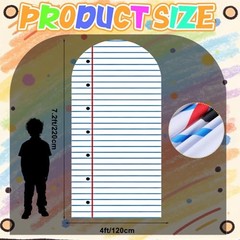 Arch Cover 6ft Welcome Back to School Party Decorations 6 ft White Notebook