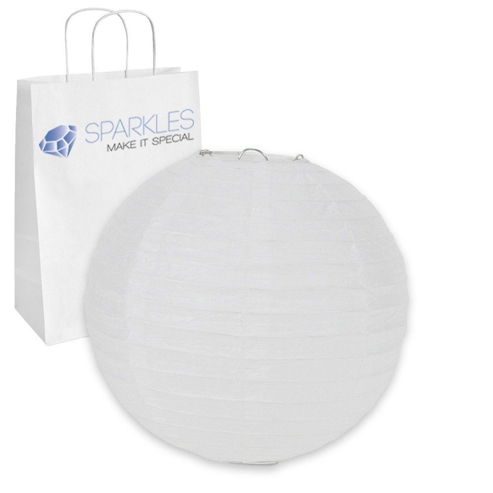 12 pcs 8″ inch Chinese Paper Lantern – White – Wedding Party Event Decoratio ds