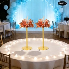 10Pcs 40cm Wedding Flower Stands Metal Flower Holder Table Centerpieces Gold NEW