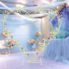 Metal Heart Shaped Wedding Arch Backdrop Stand White for Wedding Ceremony Decor!