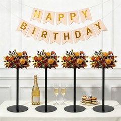 4Pcs 40cm Wedding Flower Stands,Black Metal Flower Stand for Table Centerpieces