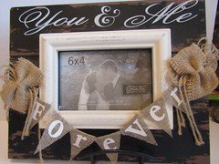Green Tree Gallery YOU AND ME FOREVER Black WOOD Picture Frame & SIGN GUEST BOOK