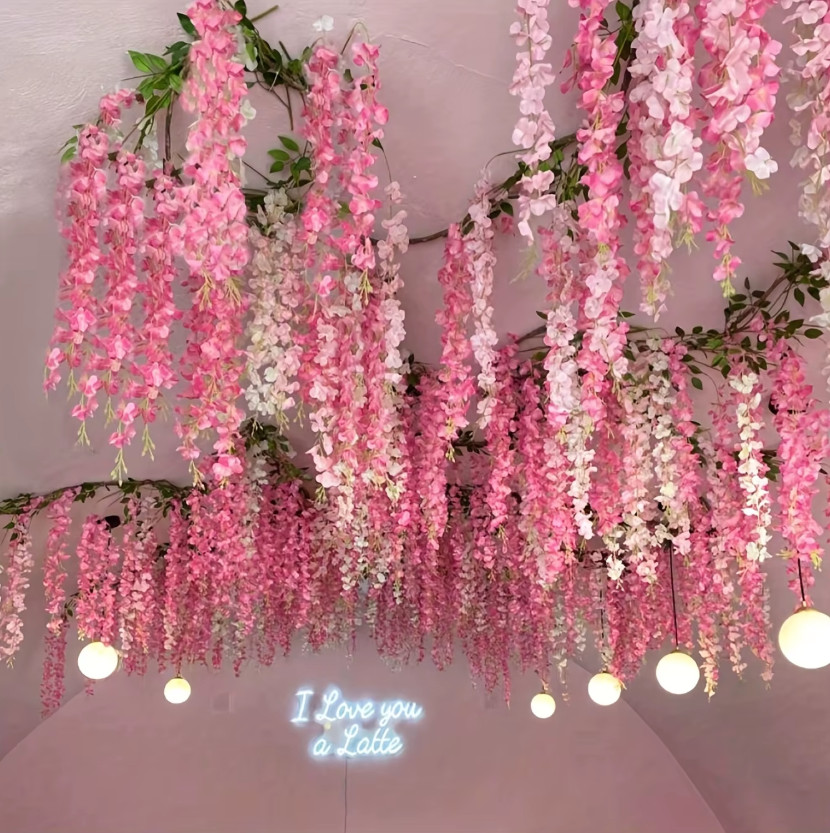 flower strings, hanging garland decoration, suitable for weddings, Mother’s Day
