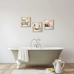 SkenoArt Bathroom Canvas Wall Art Relax Soak Unwind Quote Picture Print Vinta…