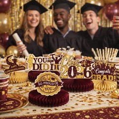 8 PCS Graduation Honeycomb Centerpieces for Graduation Party Decorations, Cla…