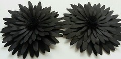 Paper Flowers Wedding Party DIY Nursery Wall Decor Shower Black Daisy 2 Pieces