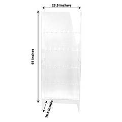 Clear 5 ft Acrylic 5-Tier Wine Glass Rack Champagne Flute Holder Stand Party