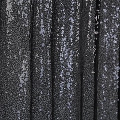 BLACK 8 ft x 8 ft Sequined Backdrop Curtain Wedding Party PhotoBooth Decorations