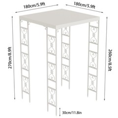 Heavy Duty Metal Garden Pergola Wedding Arbor Arch Gazebo Trellis for Party