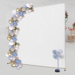Wedding Backdrop Stand Metal Background Decoration Set + White Cloth Cover