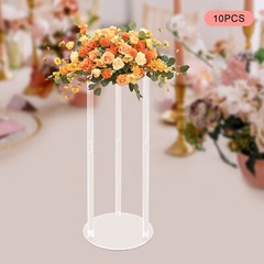 10pcs 60cm Acrylic Flower Vase Rack Wedding Garden Floral Stand Party Decoration
