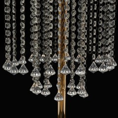 Elegant Flower Stand with Sparkling Beaded Curtain for Event Decor