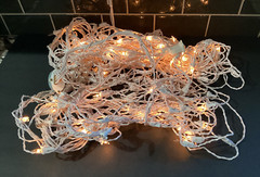 8ft Pre-Lit Arch Warm White Lights Metal Steel Construction Wedding Lighted 2001