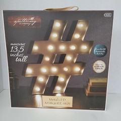 LED Light Hashtag Marquee Sign # With 20 LEDS And Timer – Wedding decor
