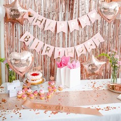 225 PC Rose Gold Birthday Party Decorations Kit for Girls, Teens, Women – Hap…