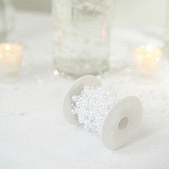 100 ft WHITE Artificial Pearl Beads String GARLAND ROLL Party Event Decorations