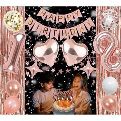33rd Rose Gold Birthday Party Decorations for Women, Rose Gold Happy Birthday…