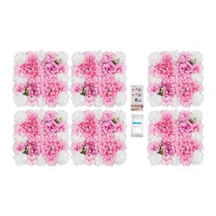 Artificial Flower Backdrop Wall Panels 6Pcs Indoor Outdoor Photography Decor