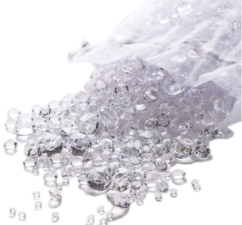 New Luxury Clear Acrylic Diamond Table Confetti Party & Wedding Decorations
