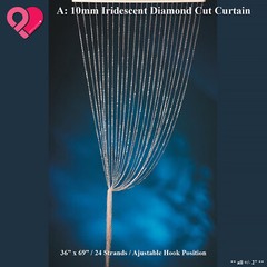 Curtain Backdrop Crystal Bead String Faux Diamond Chandelier Bubble Photo BULK