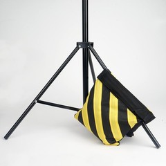 4 pcs Black and Yellow Heavy Duty Sand Weight Saddle Bag for Photo Backdrops