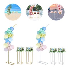 Ballon Stand+2Flower Stands Arch Backdrop Stand for Parties Wedding Flower Stand