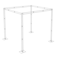 10ft 4 Post Heavy Duty Wedding Backdrop Stage Stand Outdoor Canopy Tent Chuppah