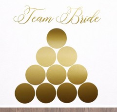 Beer Pong Vinyl Decal Sticker Set Wedding Party Table Team Bride Groom