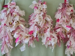 Victorian Romance 12′ Vintage Lace And Ribbon Garland Ivory, Rose And Gold