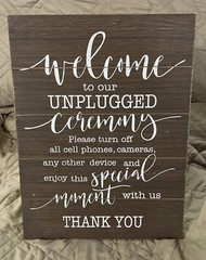 Studio His Hers Unplugged Wedding Wood Sign Welcome Ceremony Rustic Hobby Lobby