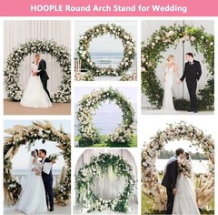 Round Backdrop Stand 6.6 FT – Gold Circle Balloon Arch Frame, Wedding Arch Frame
