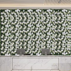 6Pcs Artificial Flower Wall Backdrop Faux Flower Panels for Wedding Home Decor