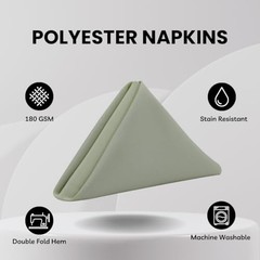 – 20 x 20 Inch (Pack of 10) Cloth Polyester Napkins – Washable Dinner Sage