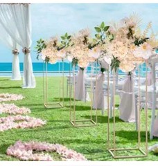 VEVOR 2PCS 31.5inch Tall Wedding Column Flower Stand Display Rack Acrylic Clear