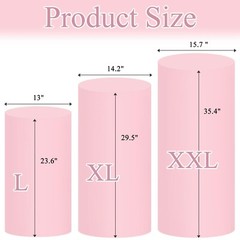 Socomi Cylinder Pedestal Stand Covers Spandex Flexible Display Box Stand Cove…