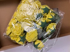 Multicolor Foam Roses with Wire Stems – DIY Craft & Wedding Decor (See Photos fo