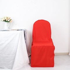 50 Red POLYESTER BANQUET CHAIR COVERS Wholesale Wedding Party Decorations