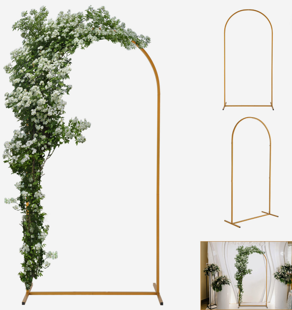 Ballon Party Metal Arch Stand Gold 71″ x 32″