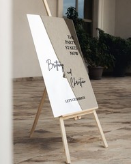 Silver Mirror Wedding Welcome Sign – Custom Acrylic Wedding Sign- Wedding Decor